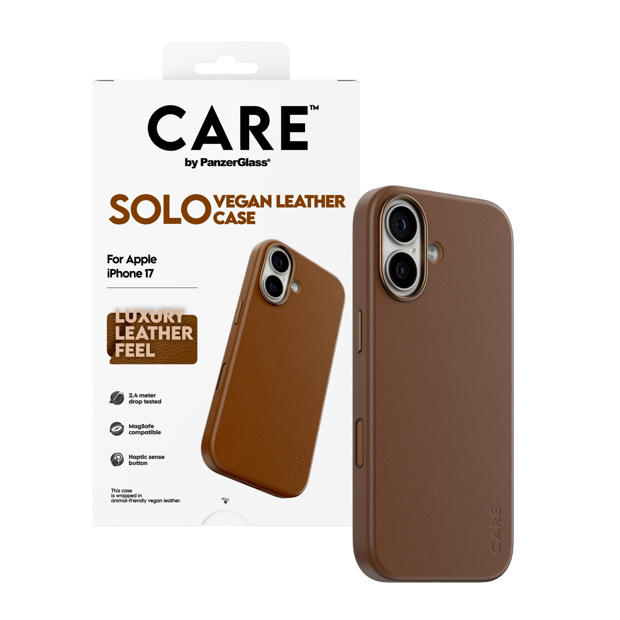 CARE™ by PanzerGlass® Solo Case Brun iPhone 17